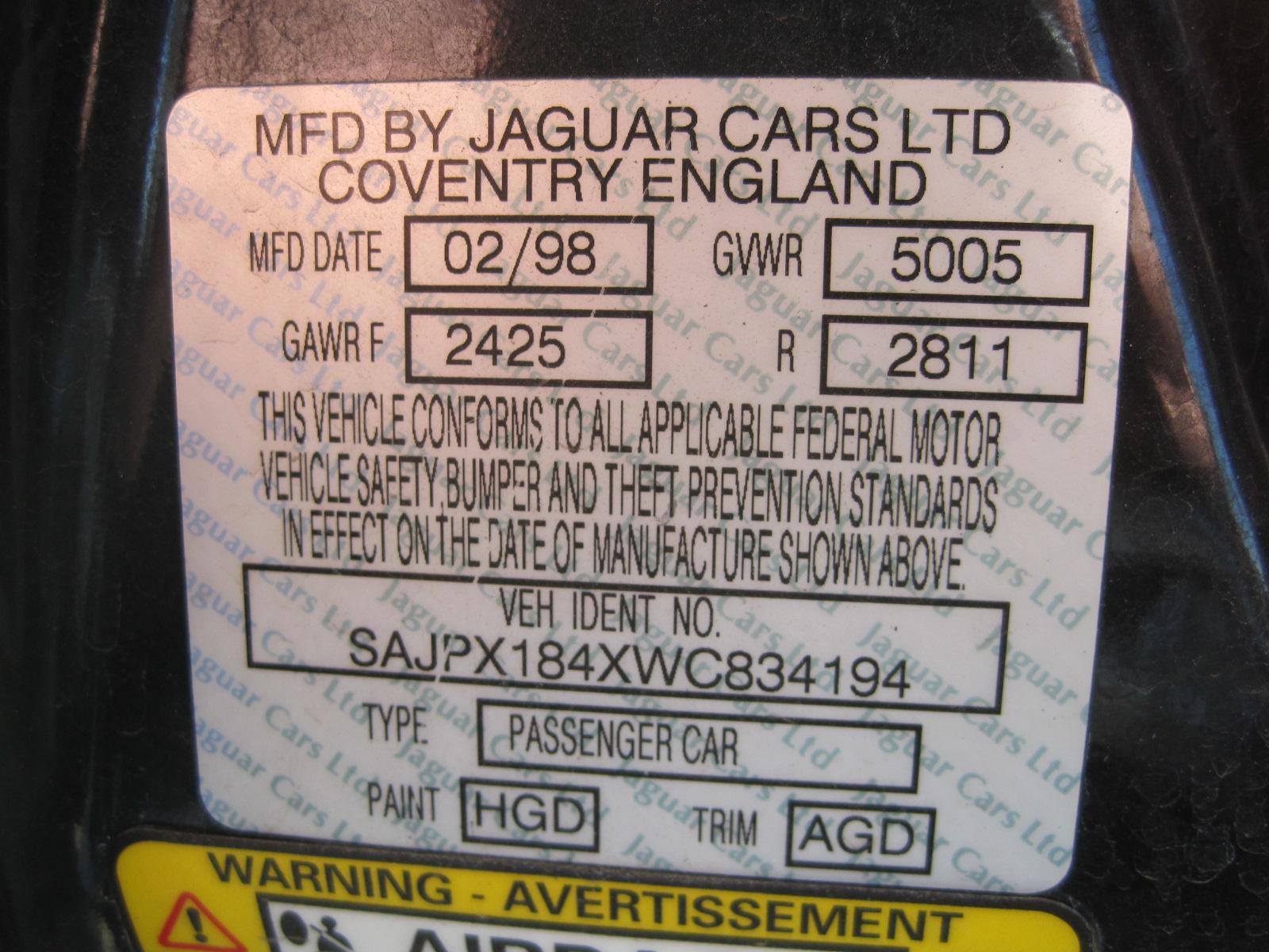 1998 Jaguar XJ8 Base Used Auto Parts for Sale Auto Gator