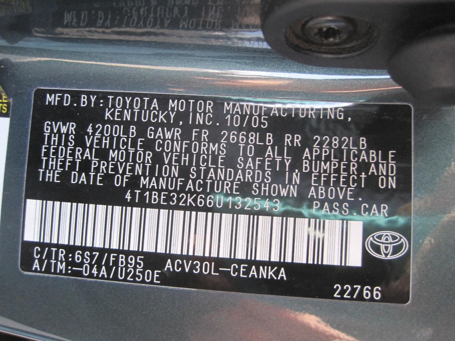 2006 Toyota Camry LE parts | AutoGator - Sacramento, CA