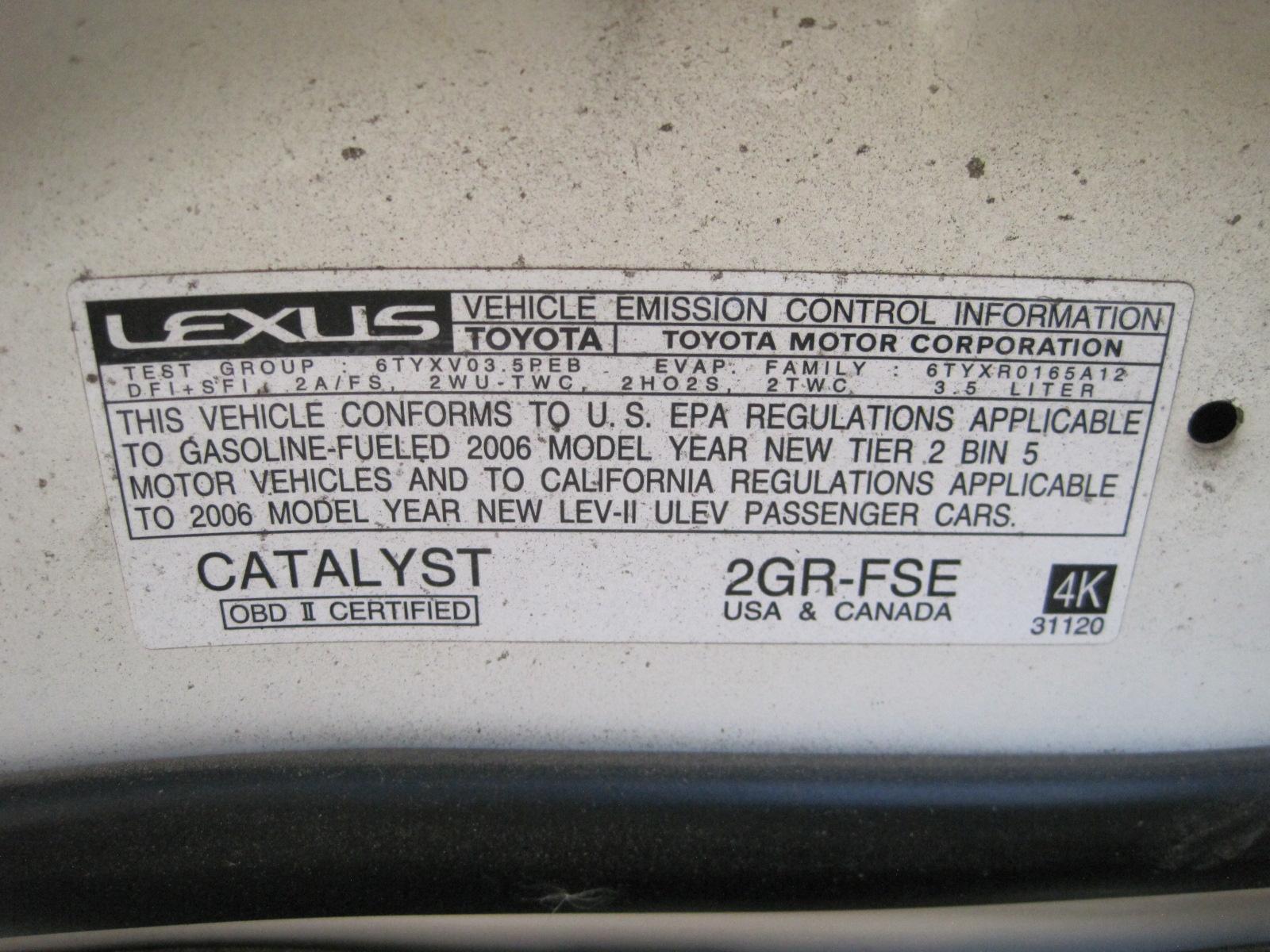2006 Lexus IS 350 Base - Used Auto Parts for Sale | Auto Gator ...
