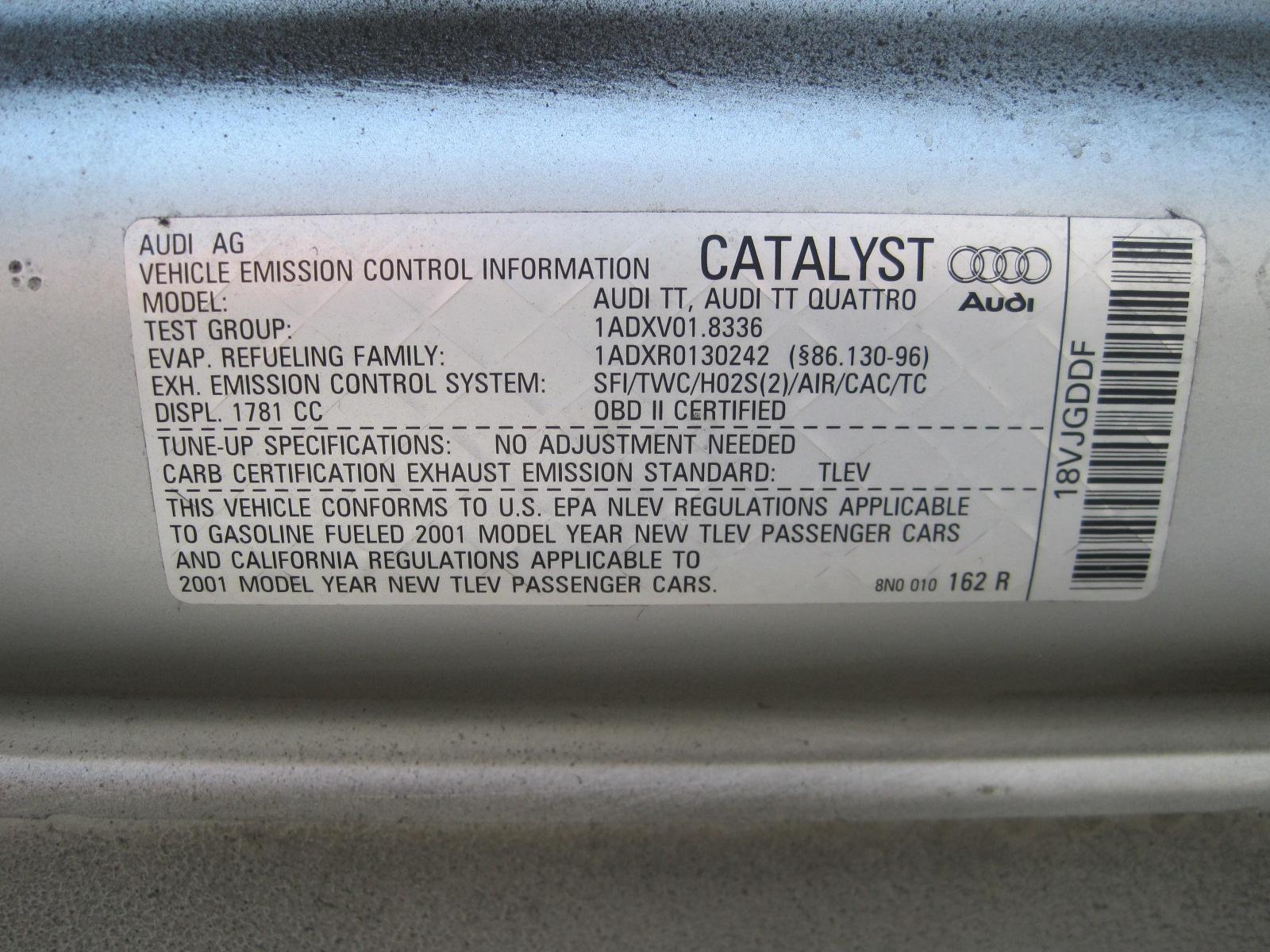 2001 Audi TT Coupe Quattro Used Auto Parts for Sale Auto Gator