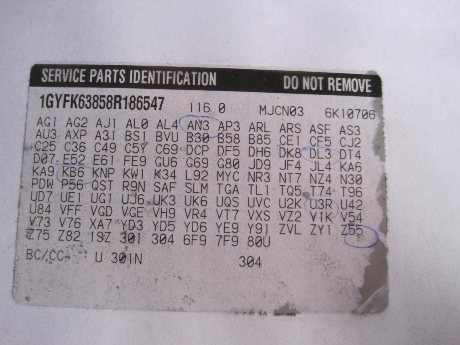 2008 Cadillac Escalade Base parts AutoGator Sacramento, CA