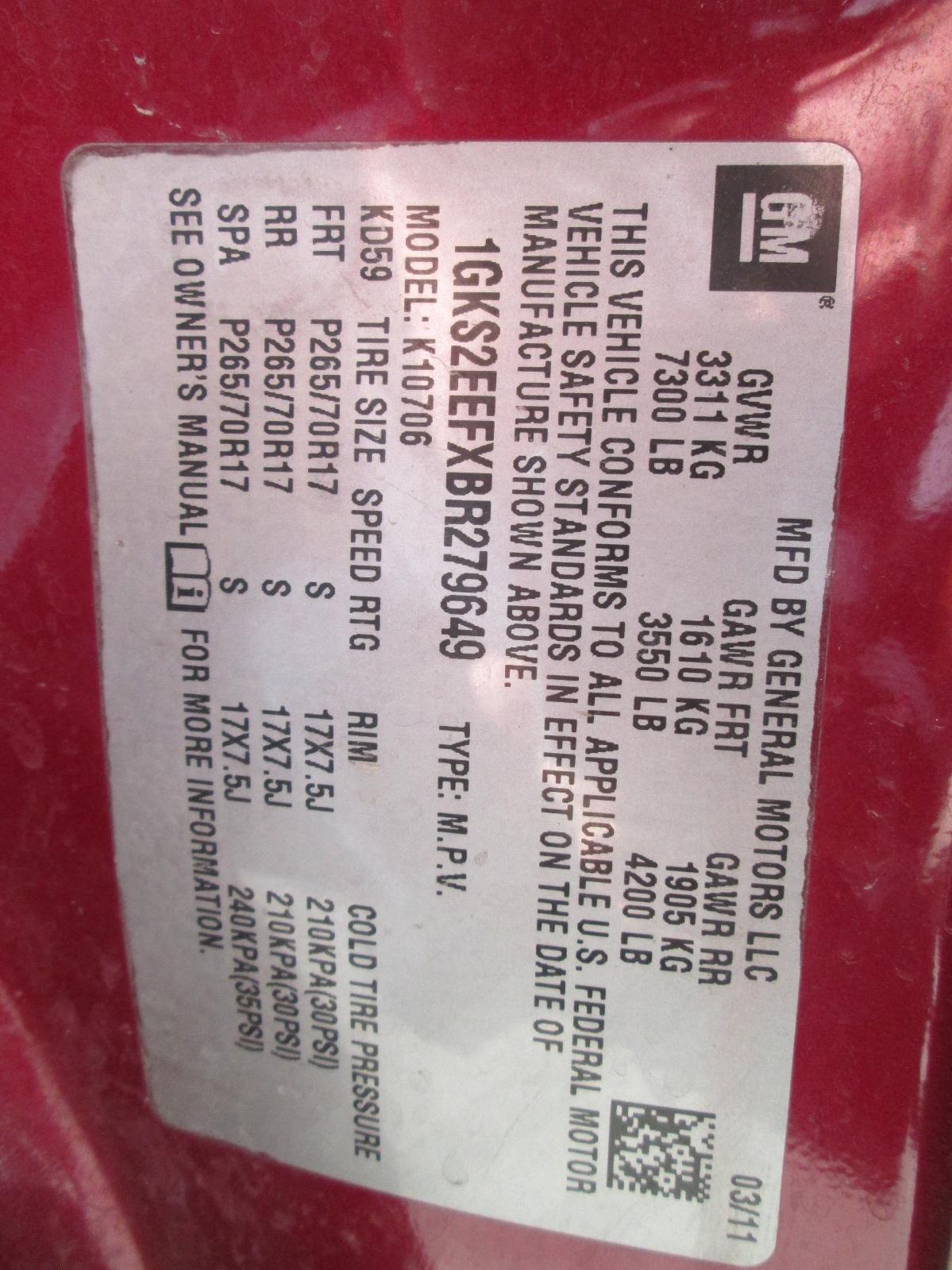 Parting Out 2011 GMC Yukon Denali parts Used Auto Parts for Sale