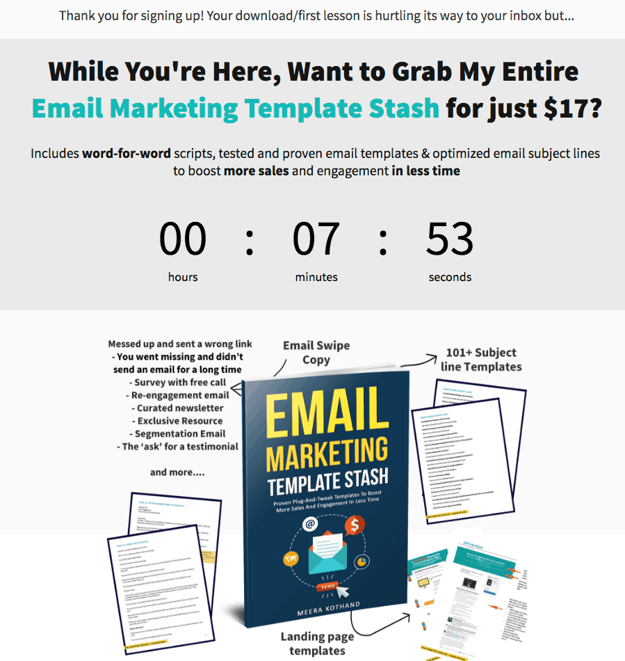 Email marketing templates offer.