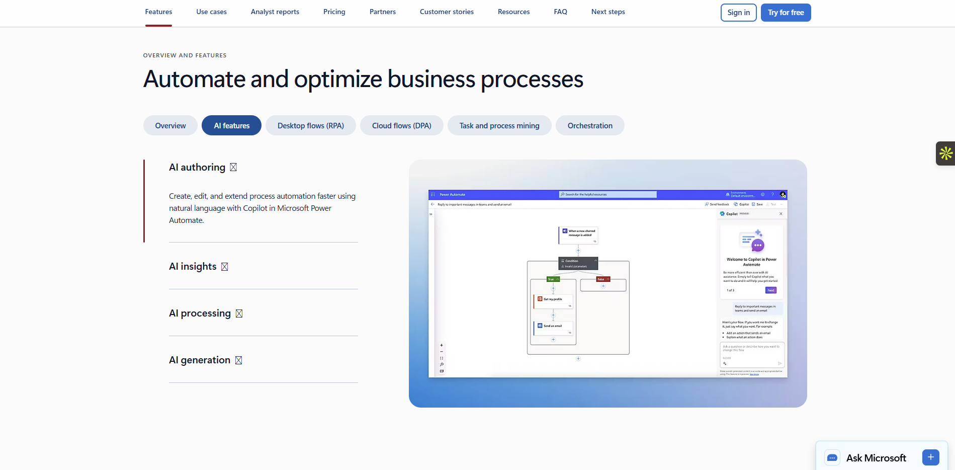 power automate screenshot