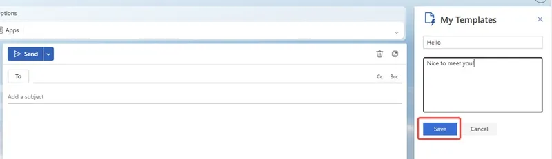 Create Outlook templates for email automation step 4
