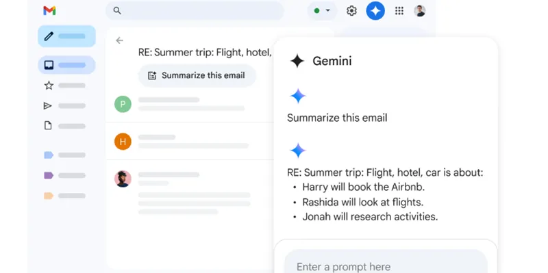 Gemini for Gmail AI email assistant