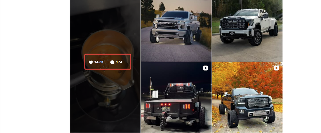 Modified GMC and Chevrolet pickup trucks with coffee brewing video