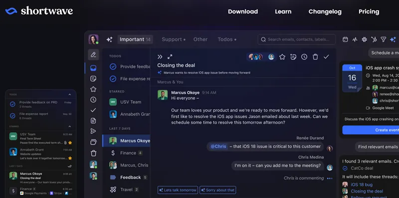 Shortwave AI email assistant