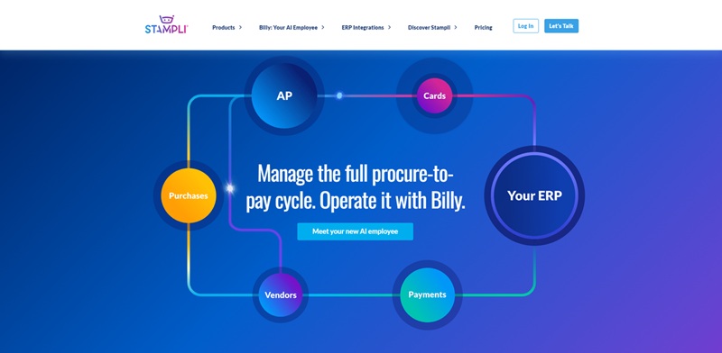 Stampli website screenshot for AP automation