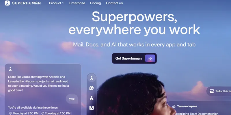 Superhuman AI email assistant