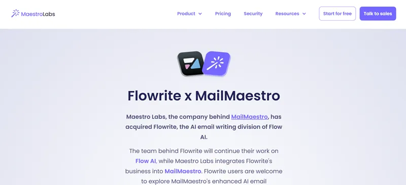 Flowrite Maestrolabs AI email assistant
