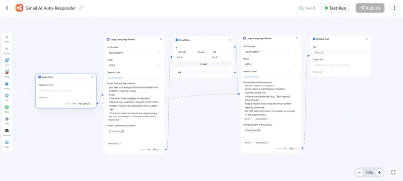 Gmail AI auto responder with Automa AIpower workflow