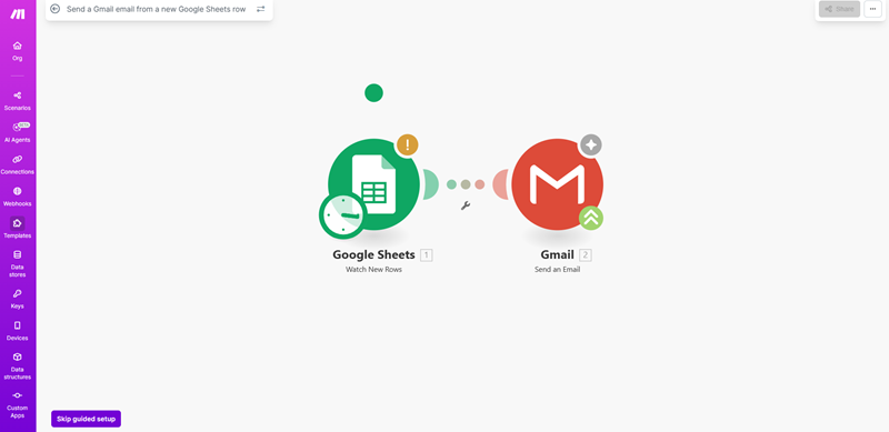 Make work for email automation