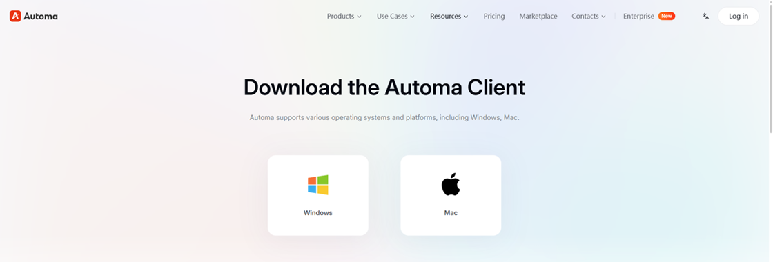 Download the Automa client to begin scraping prices from websites on Windows or Mac.