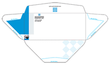 Full bleed envelope printing