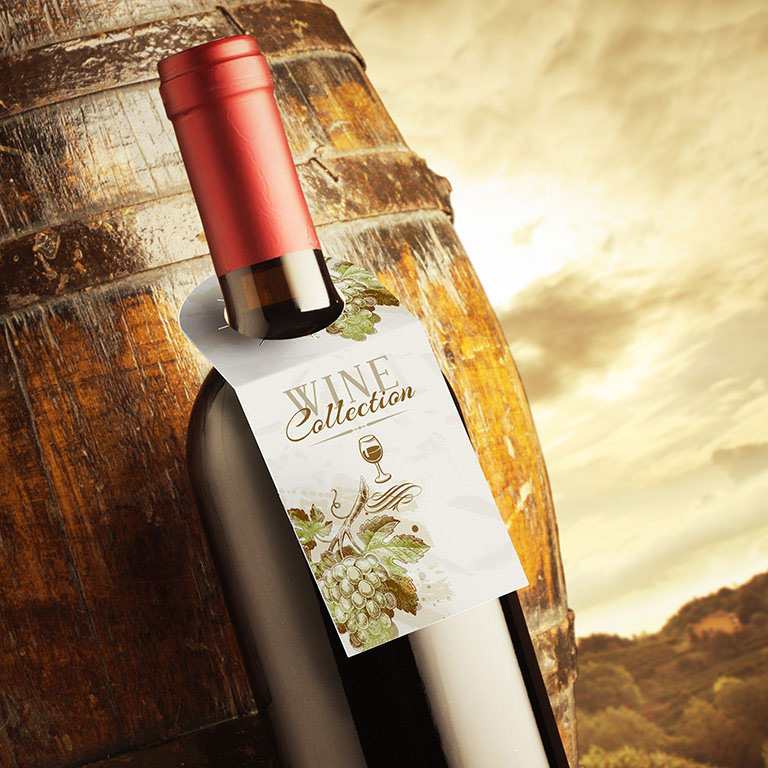 bottle neck hang tags