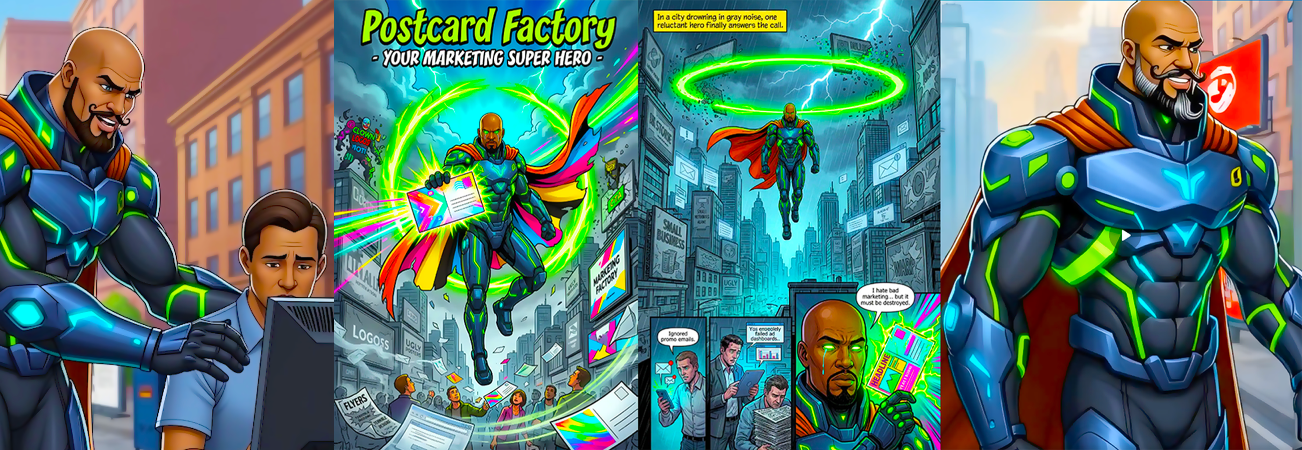 PCF Web Banner Comic Action