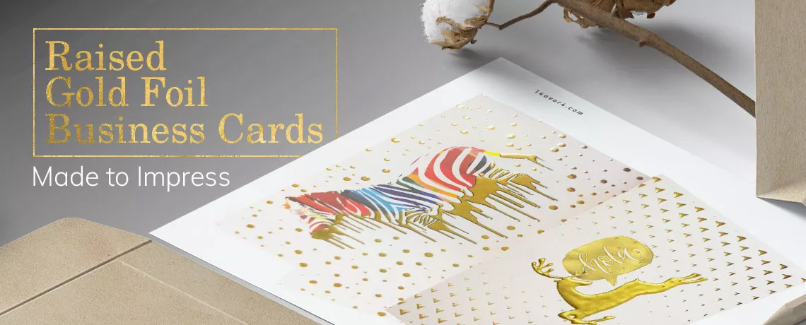 Raised Gold Foil Business Cards