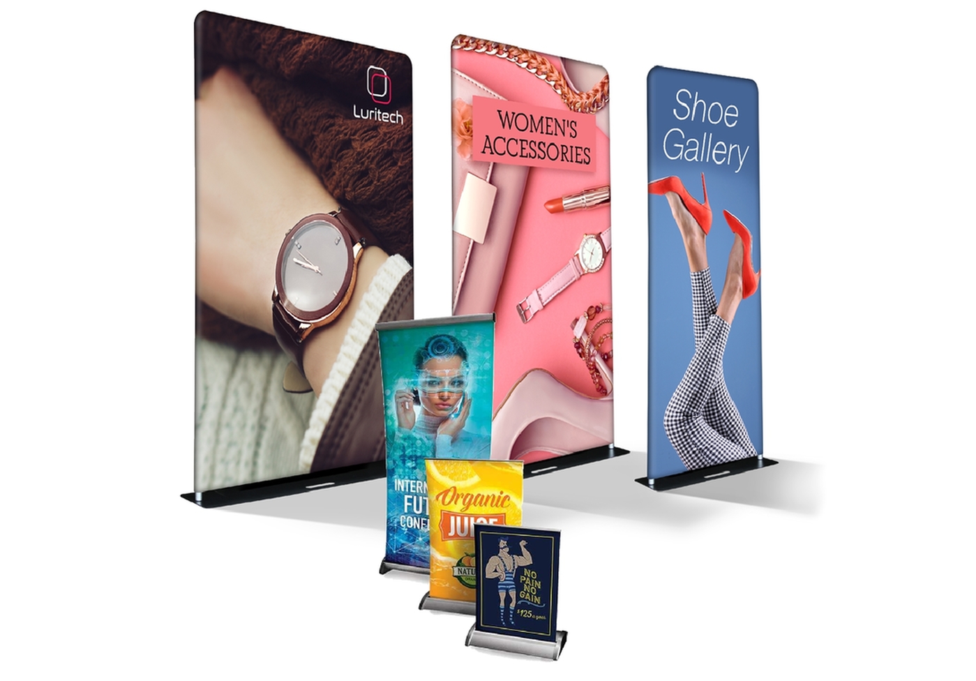 IN2 PRINTING Tabletop Retractable Banner Stand With 11