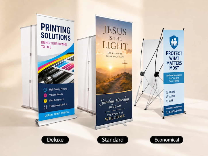 Banners with stand