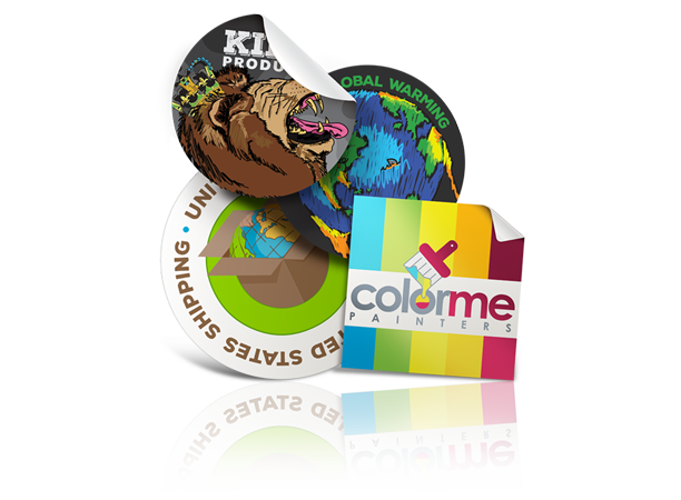 Stickers Printed in Full Color in Multiple Sizes