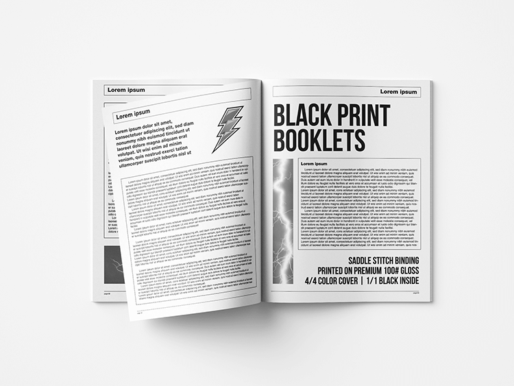 Black Print Booklets