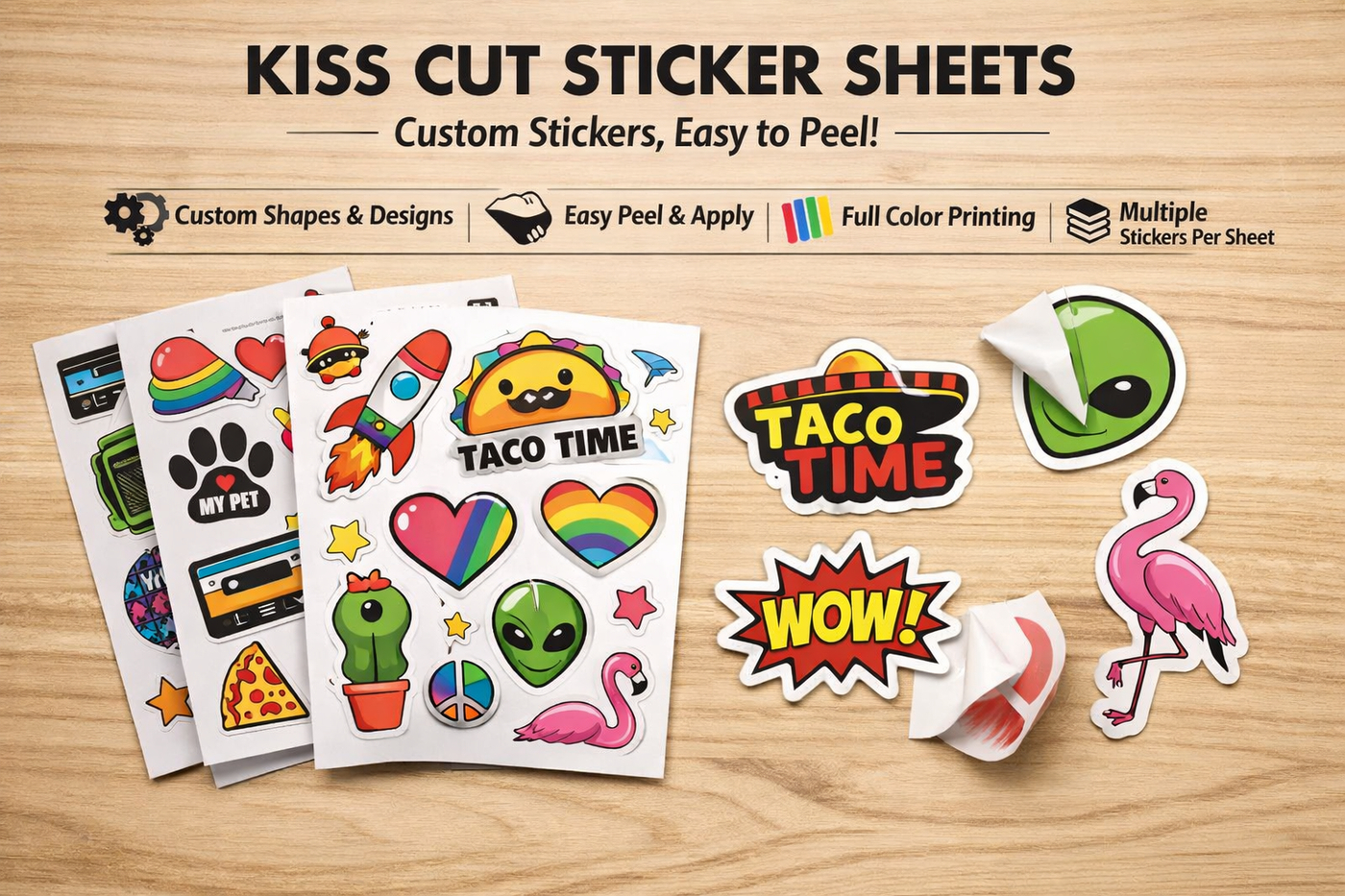 Kiss-Cut Sticker Sheets