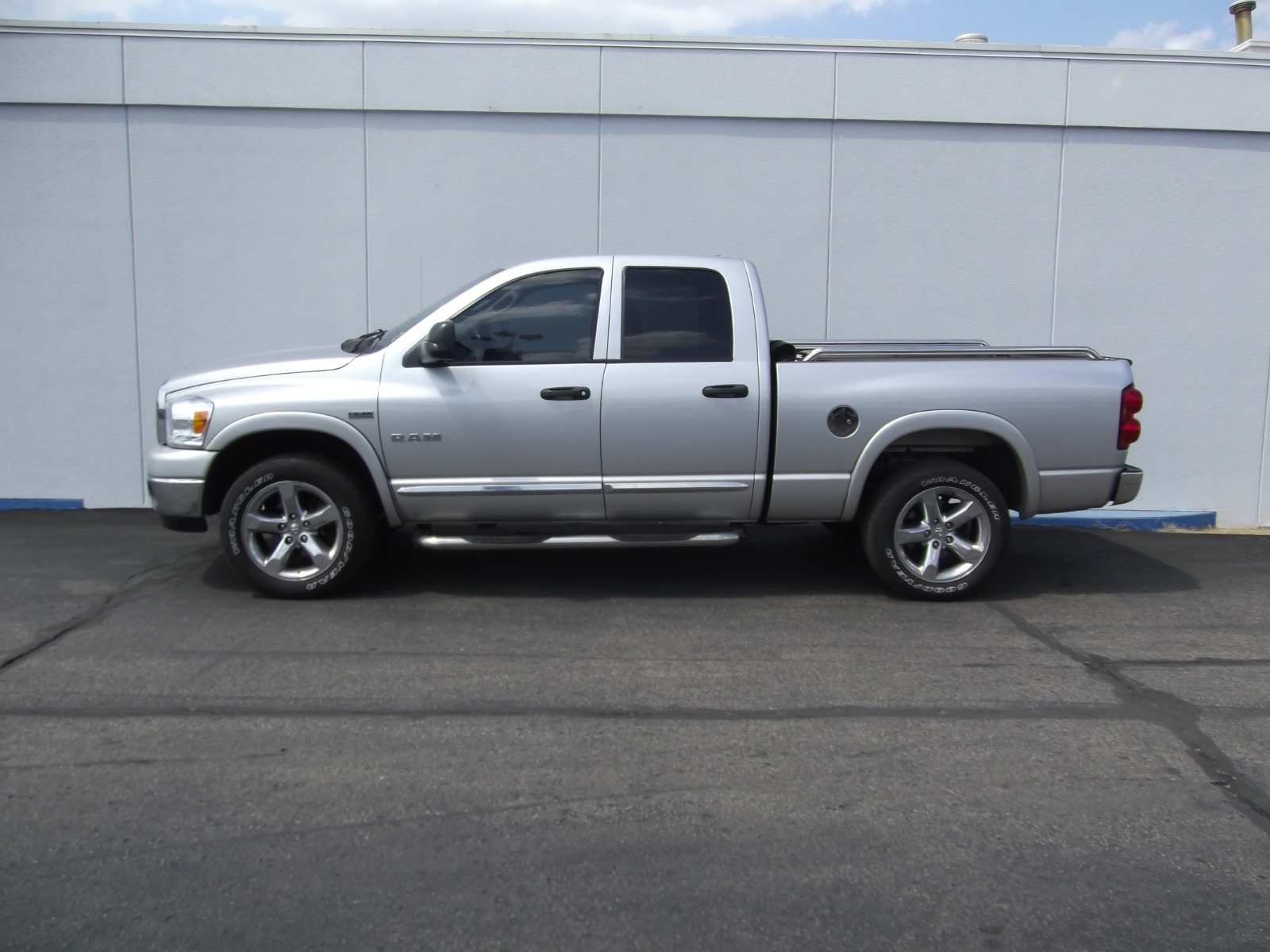 Silver 2008 Dodge RAM 1500 Pickup Truck Four-Wheel Drive Automatic