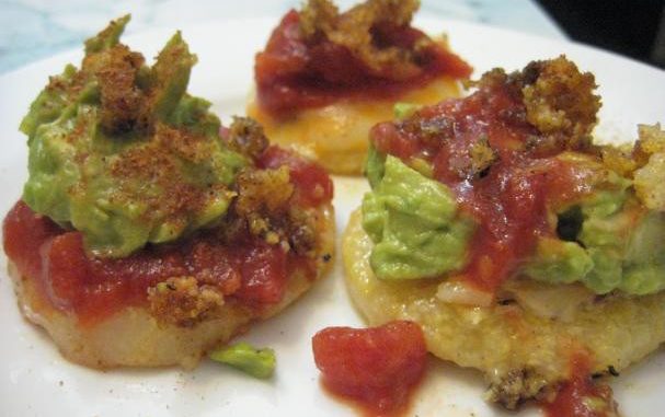 tex-mex-polenta-rounds-with-chunky-guacamole.jpg Tex-Mex Polenta Rounds with Chunky Guacamole