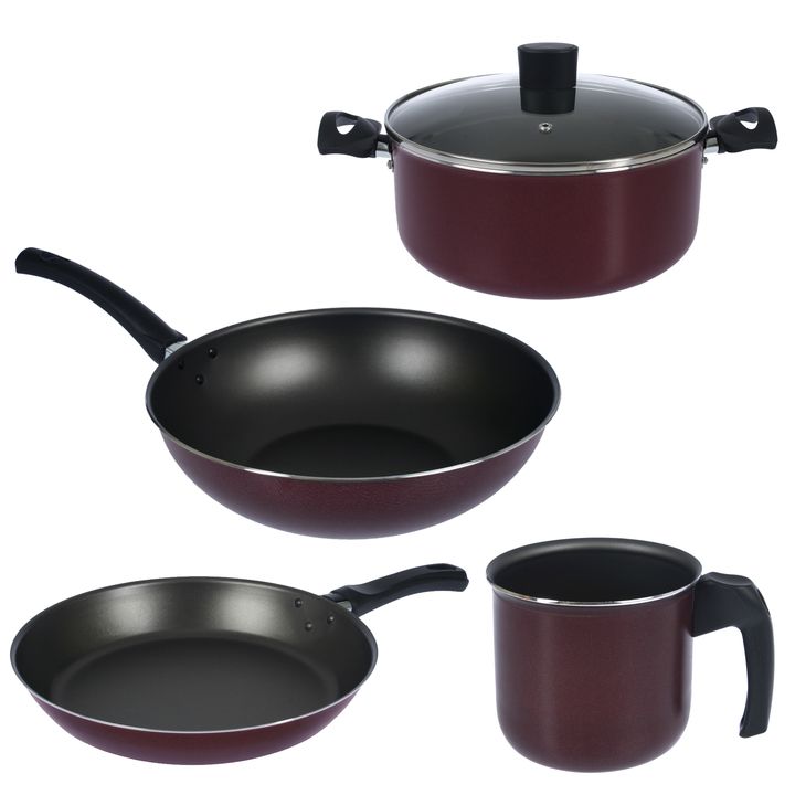 Bateria de Cocina Cacerola Sarten Wok Aston Bordo