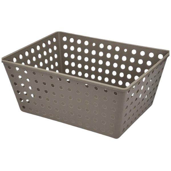 Canasto Caja Organizador Plastico Acanalado Grande Coza Vizon