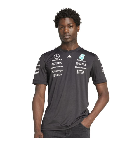 Remera Adidas Mercedes - AMG Petronas Formula One Team Logo Hombre Moda Negro - Vista 1