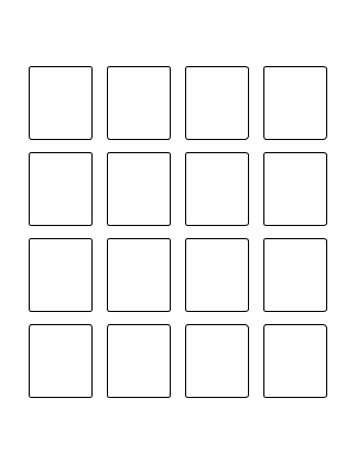 Template for Avery Presta® T00-442 rectangle Labels 1.6
