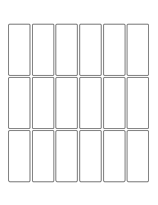 Template for Avery Presta® T00-958 rectangle Labels 1.25" x 2.875 ...