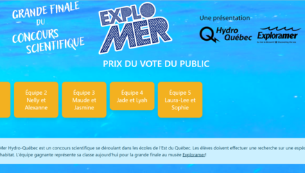 Application de votes événementiel pour Exploramer