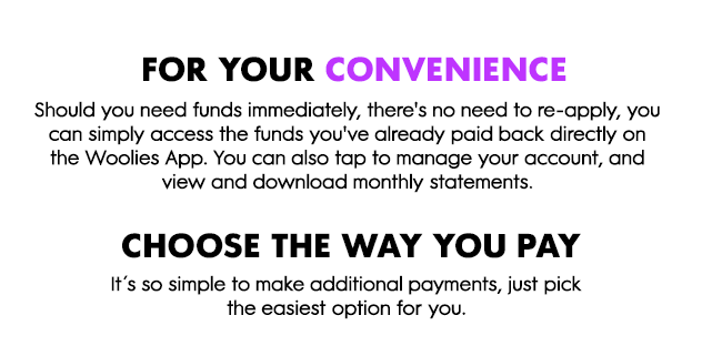 For your convenience