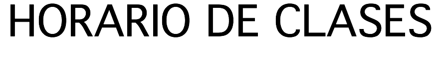 HORARIO DE CLASES