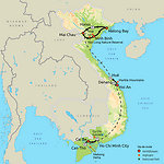 rondreis Vietnam kaart