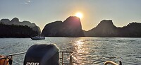 Zonsondergang Halong Bay