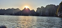 zonsondergang Halong Bay 2