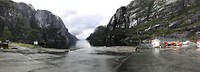Panorama over het fjord van Lysebotn