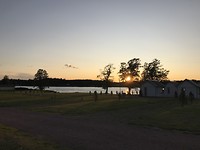Onze eerste echte zonsondergang sinds tijden
