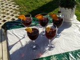 een heerlijk glaasje sangria op het nieuwe jaar.