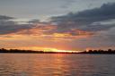 Zonsondergang vanaf een bootje
