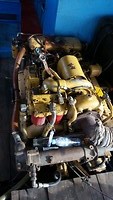De moter van de boot