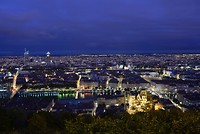 Lyon bij nacht