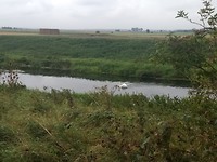 Landschap langs het spoor pad