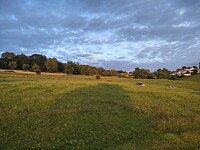 Zonsondergang op de camping