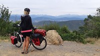 Uitzicht op de Franse Pyreneeën  waar we door zijn gekomen