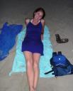 Lotje lekker op het strand